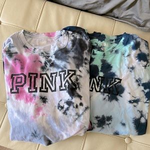 Two PINK long sleeved tees